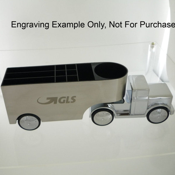 Troika Steel and Chrome Semi-Truck Desk Organizer | Troikaus.com