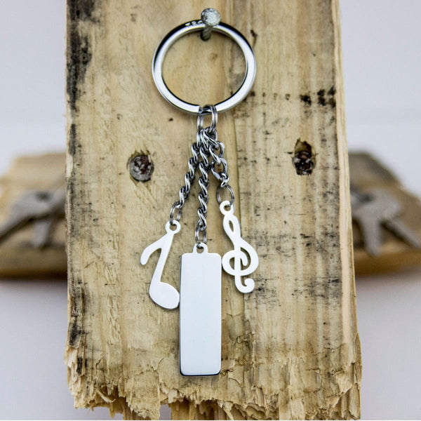 Troika Symphony Music Themed Beethoven Charm Keychain