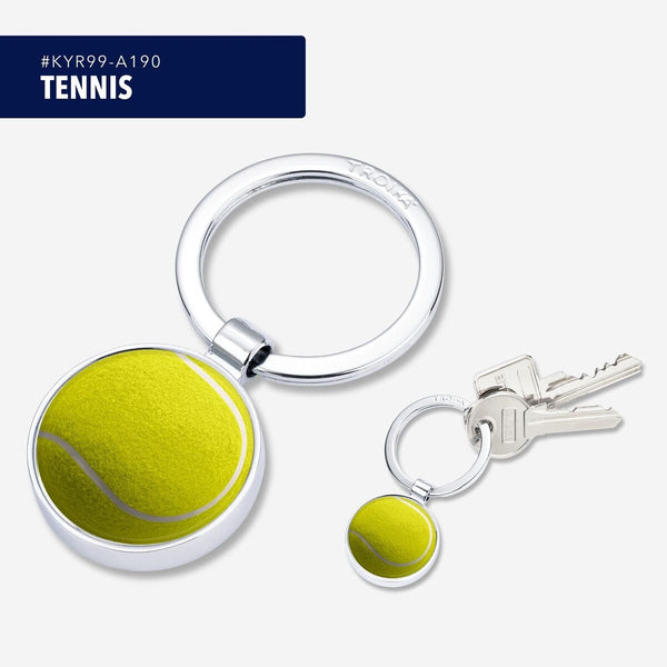 Troika TENNIS Keychain – Round Metal Cast Design