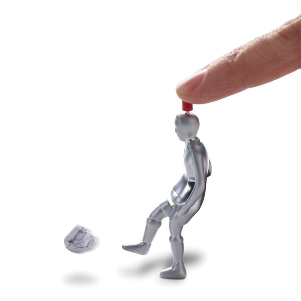 Troika Tipp-Kick Soccer Player Nail Friendly Keyring Item KR17-86/MA showing Tipp Kick figure kicking waste paper