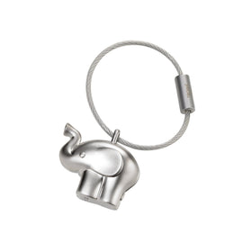 Troika Trunk Up Elephant Keychain With Nail Friendly Loop