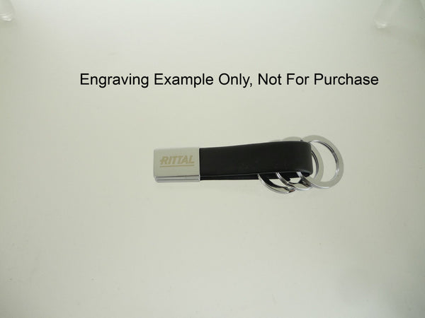 Troika Twister Quick Release Strap Keychain with Three Rings - Black