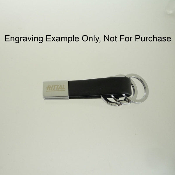 Troika Twister Quick Release Strap Keychain with Three Rings Black Red