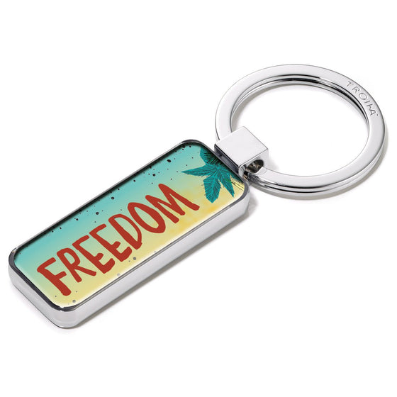 TROIKA Volkswagen Keychain – Metal & Leather, Multi-Color, German Design