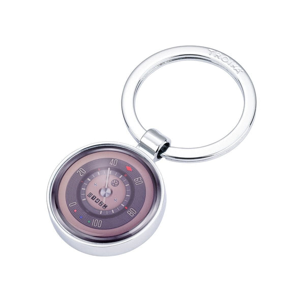 Troika VW RETRO TACHO Pendant Keychain with Retro Volkswagen Speedometer Art