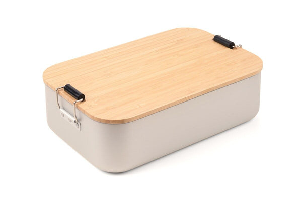 Troika XL Bambus Lunch Box with Classic Clip Lock Design and Bamboo Lid