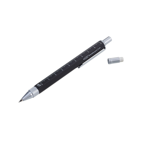 Stylo à bille multitâche avec mine D1 noire - CONSTRUCTION BASIC - règle en centimètres/pouces Stylo à bille multitâche avec mine D1 noire - CONSTRUCTION BASIC - règle en centimètres/pouces